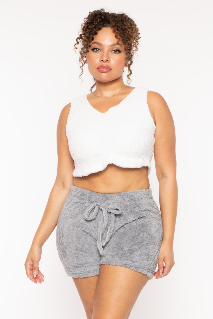 China Intimates Plus Size Cozy up   3pc  set- Grey