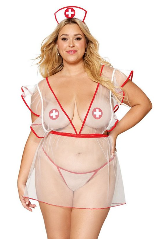 Mapale 6429X Plus Size Tend To Me Lingerie Nurse Costume - Helia Beer Co