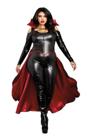 DONNA DI CAPRI Intimates One Plus Size / Black Plus Size Princess Of Darkness Vampire Costume-Black