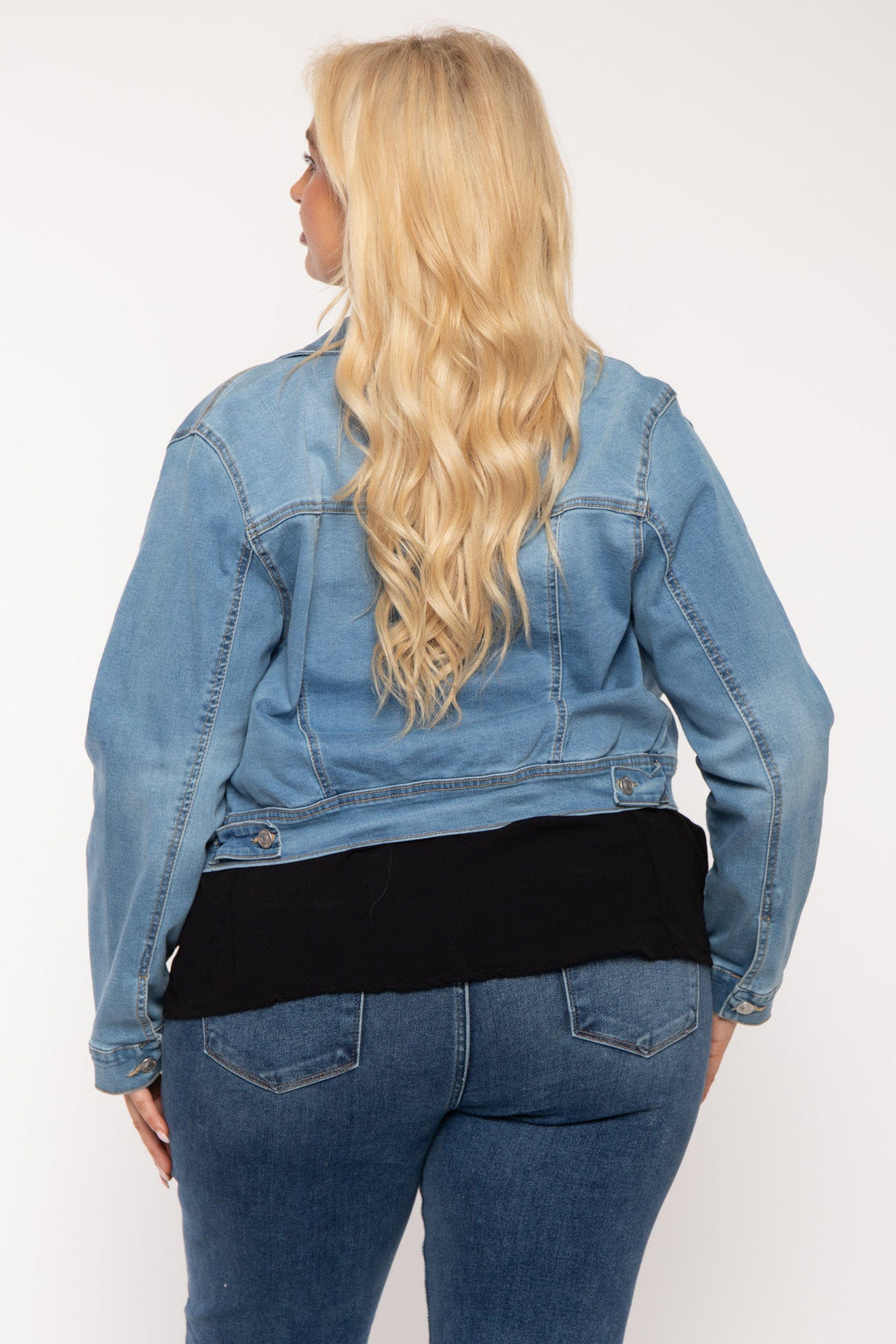 Wax Jean Jackets And Outerwear Plus Size Austin Destroyed Denim  Jacket - Light  Wash