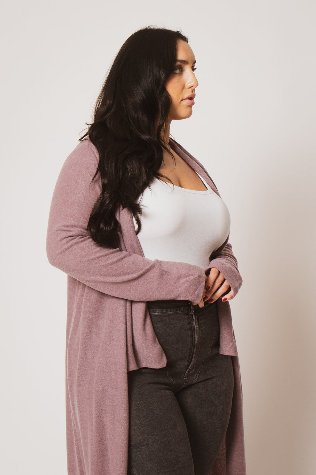 Gibiu Jackets And Outerwear Plus Size Celeste Cardigan - Lavender