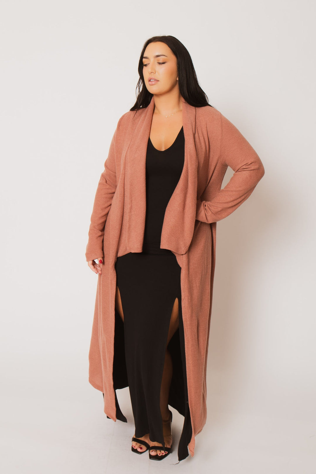 Gibiu Jackets And Outerwear Plus Size Celeste Cardigan - Rust