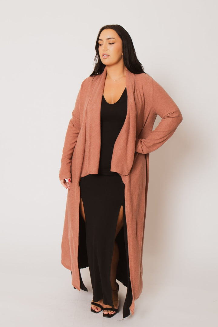 Gibiu Jackets And Outerwear Plus Size Celeste Cardigan - Rust