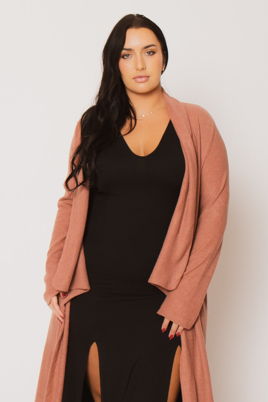 Gibiu Jackets And Outerwear Plus Size Celeste Cardigan - Rust