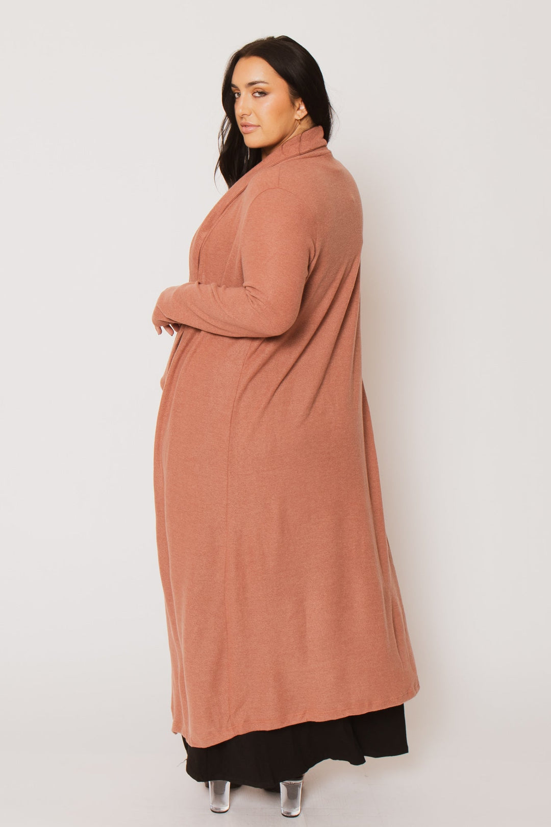 Gibiu Jackets And Outerwear Plus Size Celeste Cardigan - Rust