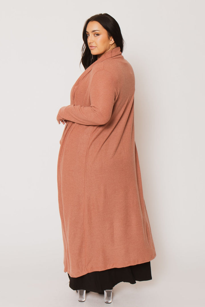 Gibiu Jackets And Outerwear Plus Size Celeste Cardigan - Rust