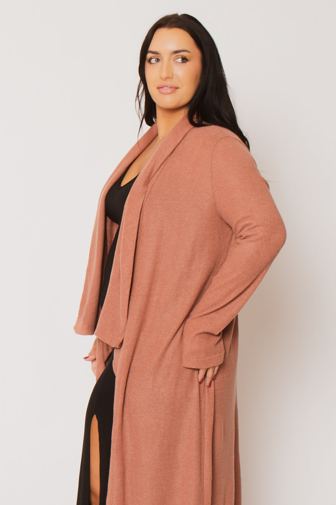 Gibiu Jackets And Outerwear Plus Size Celeste Cardigan - Rust
