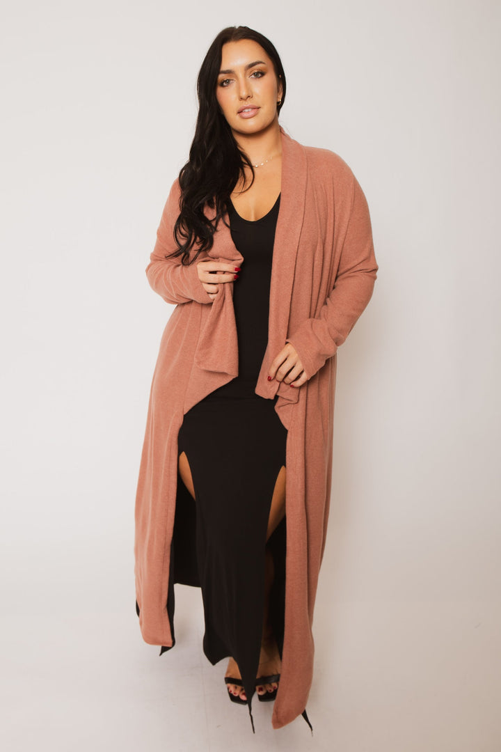 Gibiu Jackets And Outerwear Plus Size Celeste Cardigan - Rust