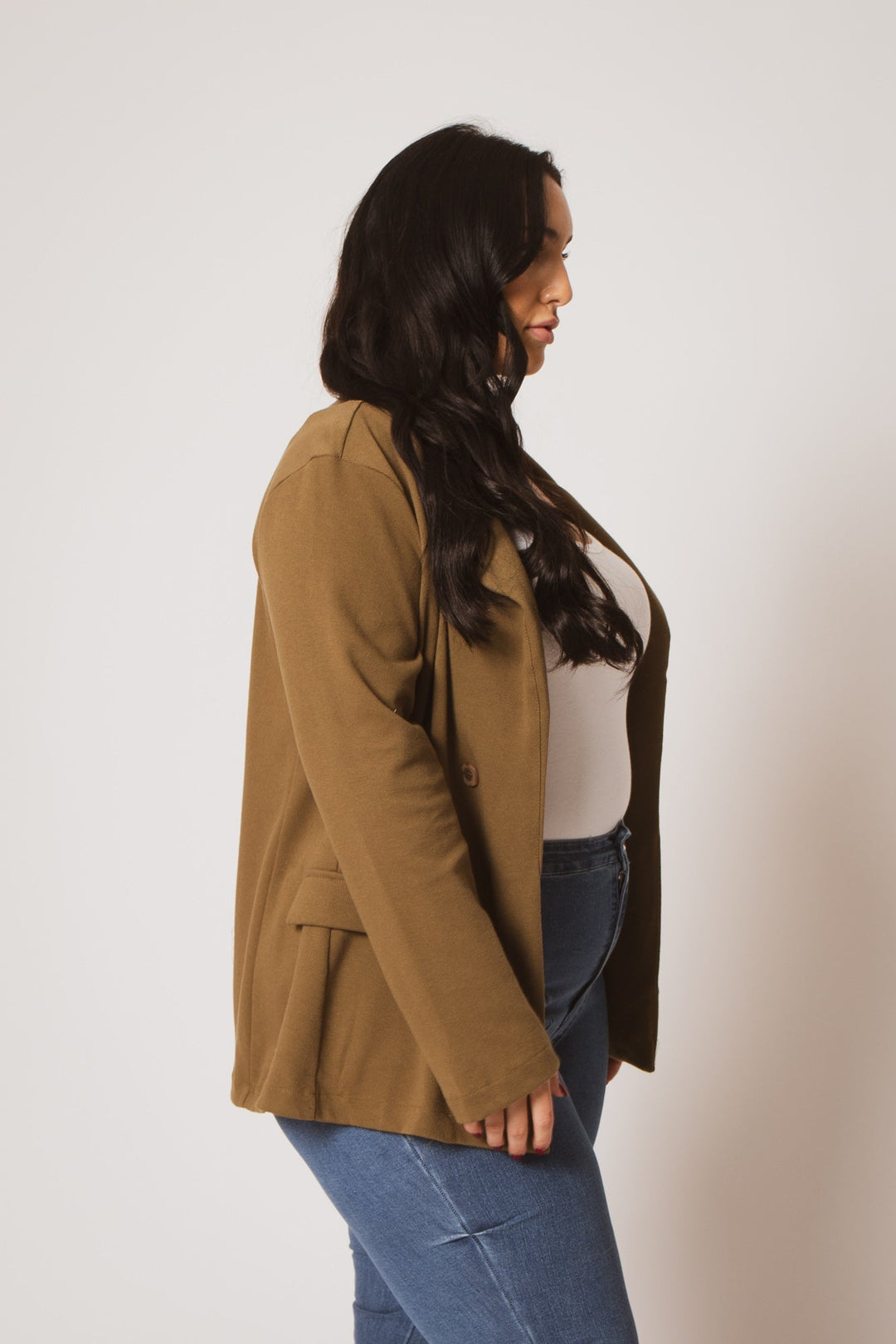 CULTURE CODE Jackets And Outerwear Plus Size Effortless Chic Jacket - Olive
