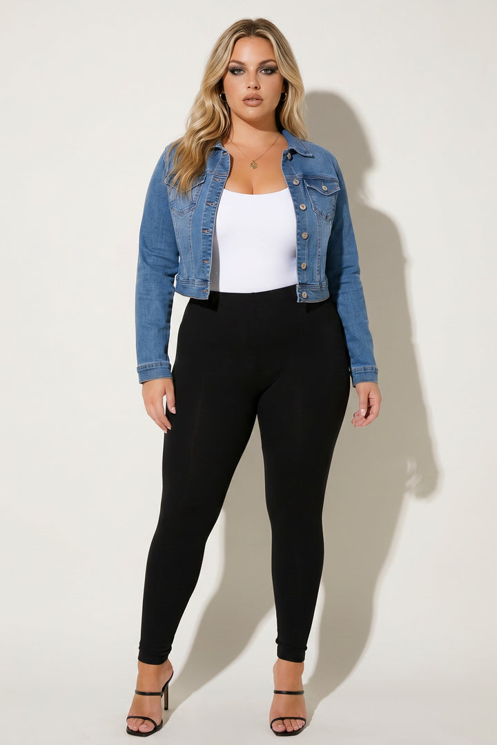 Wax Jean Jackets And Outerwear Plus Size Everyday Denim Jacket - Medium Wash