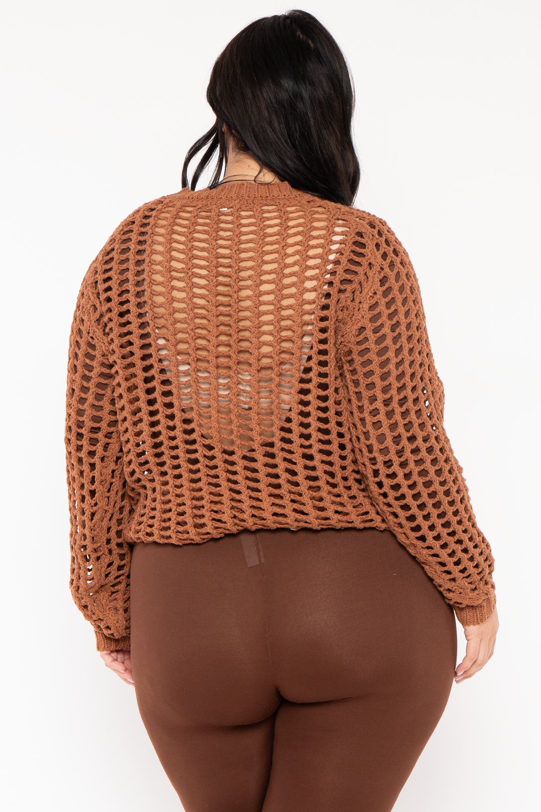 GEE GEE Jackets And Outerwear Plus Size  Sally Knitted Sweater  - Brown