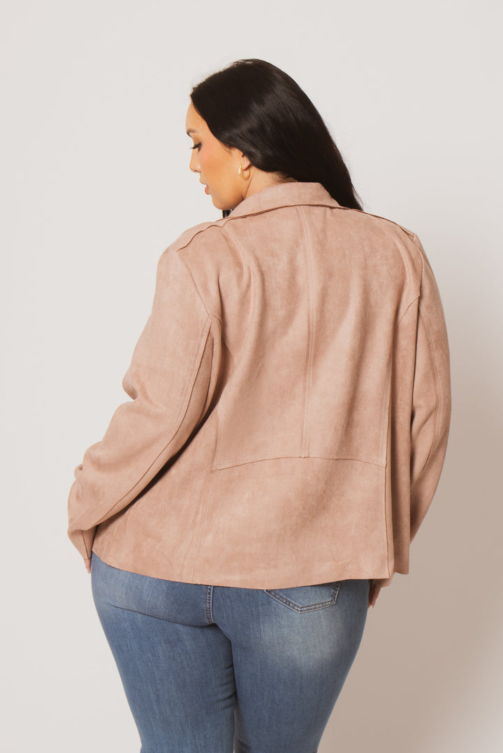 Oddi Jackets And Outerwear Plus Size Urban Edge Jacket- Mauve