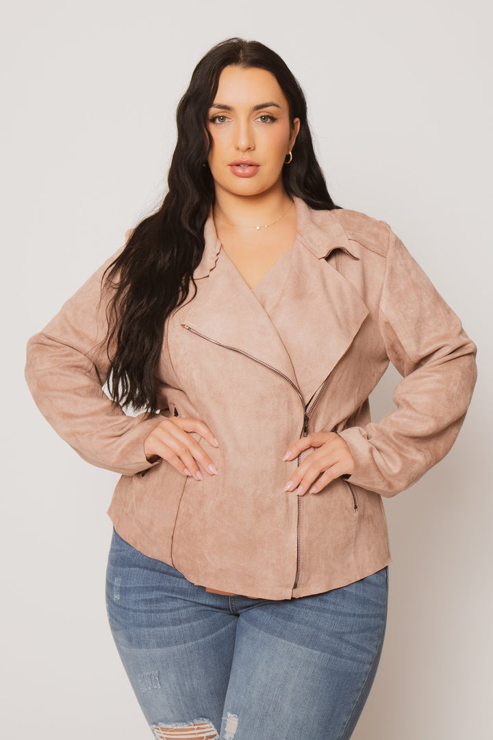 Oddi Jackets And Outerwear Plus Size Urban Edge Jacket- Mauve
