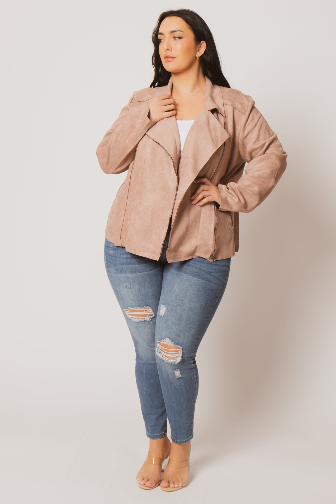 Oddi Jackets And Outerwear Plus Size Urban Edge Jacket- Mauve