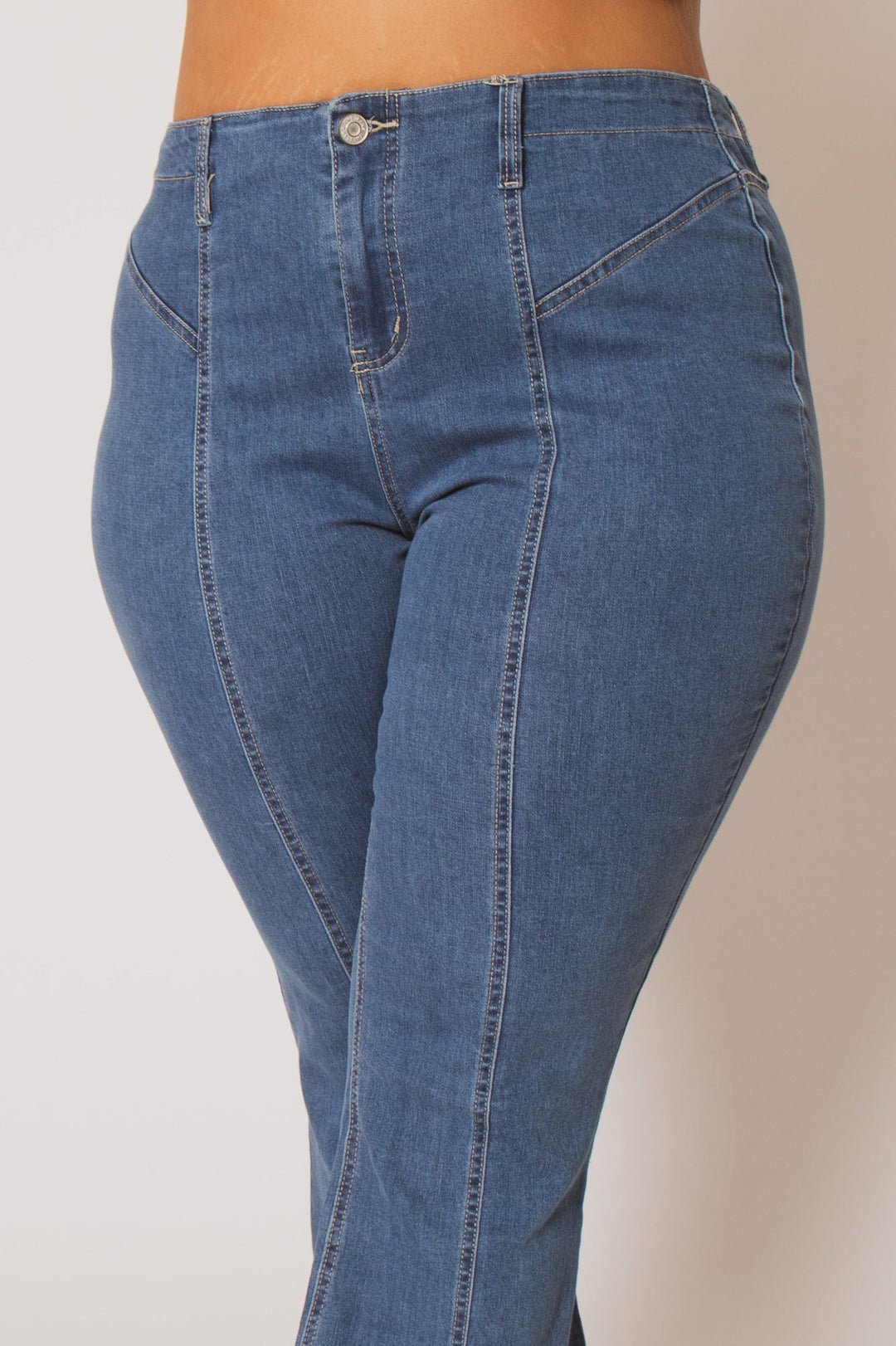 YMI Jeans Plus Size Camila Flare Jeans - Medium Wash