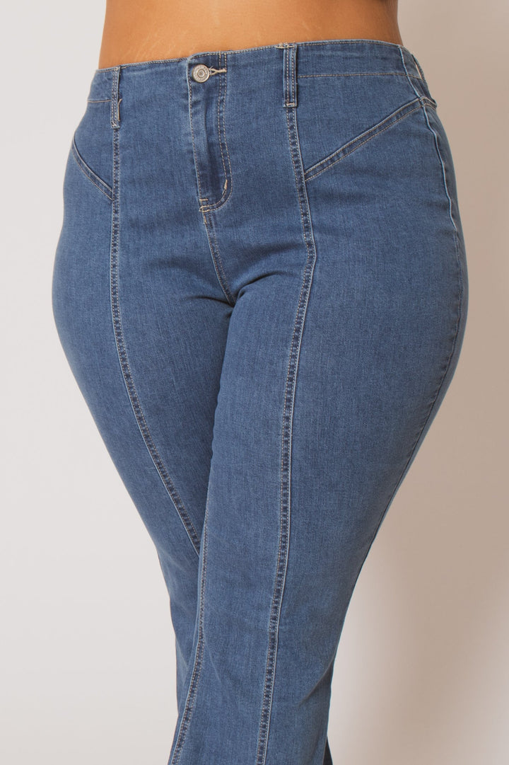 YMI Jeans Plus Size Camila Flare Jeans - Medium Wash