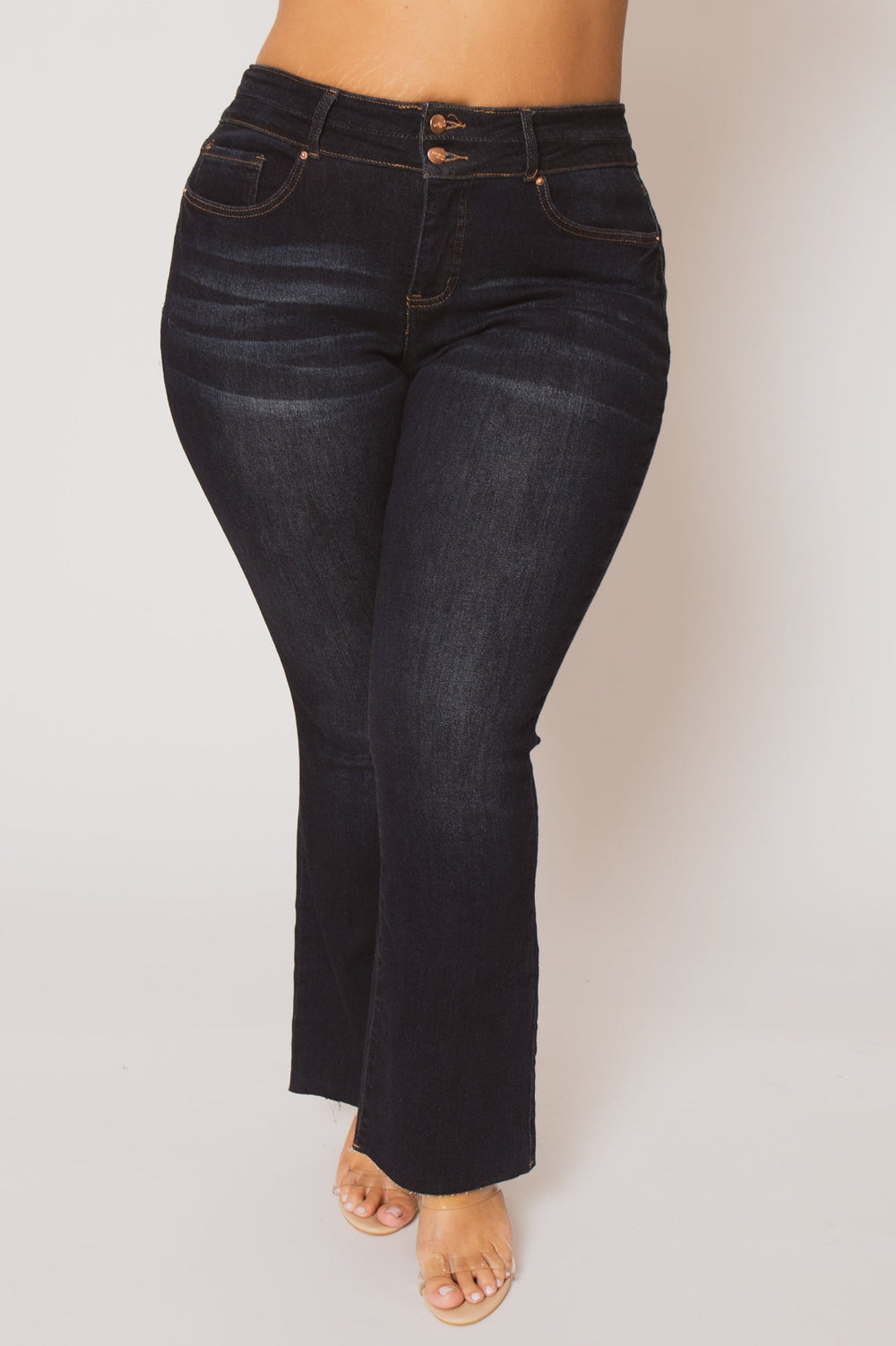 YMI Jeans Plus Size Camille Bootcut Jeans -  Dark Wash