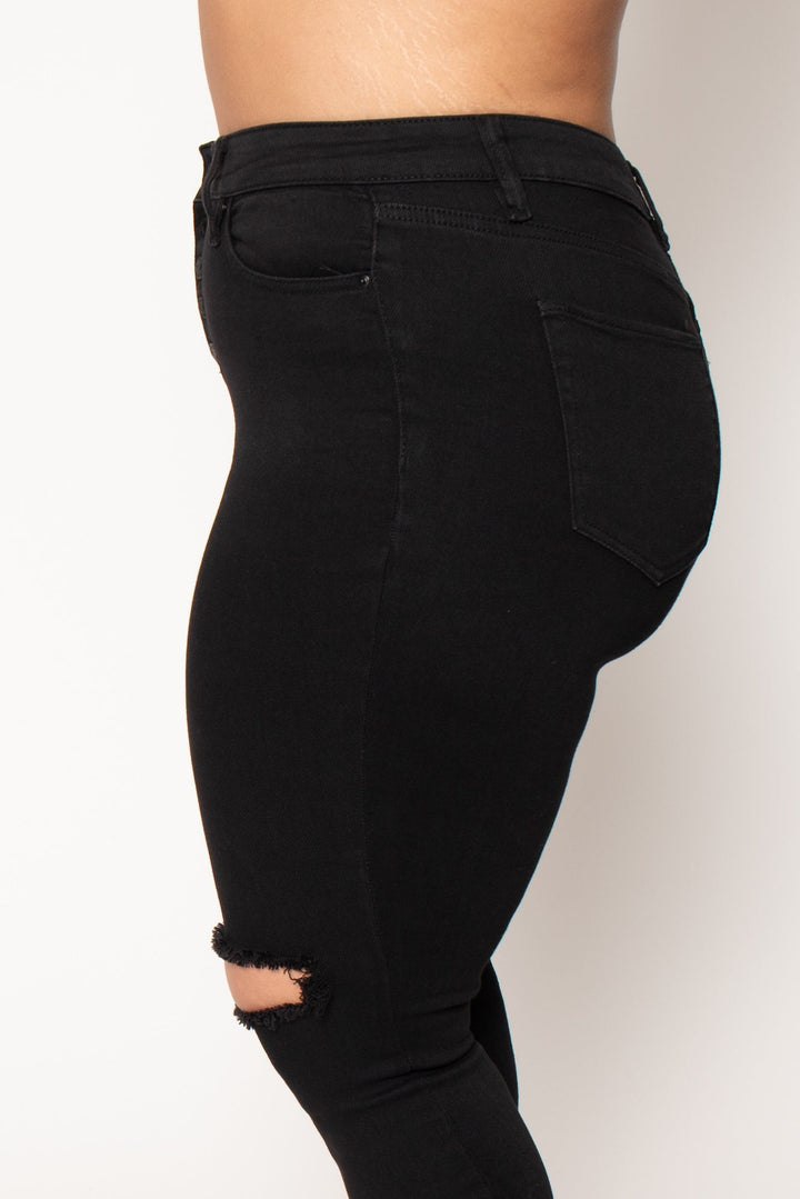 YMI Jeans Plus Size Dream Ankle Jeans - Black