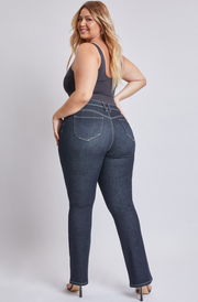 American Bazi Jeans Plus Size Dreamy Mid Waist Boot Cut Jean - Dark Indigo
