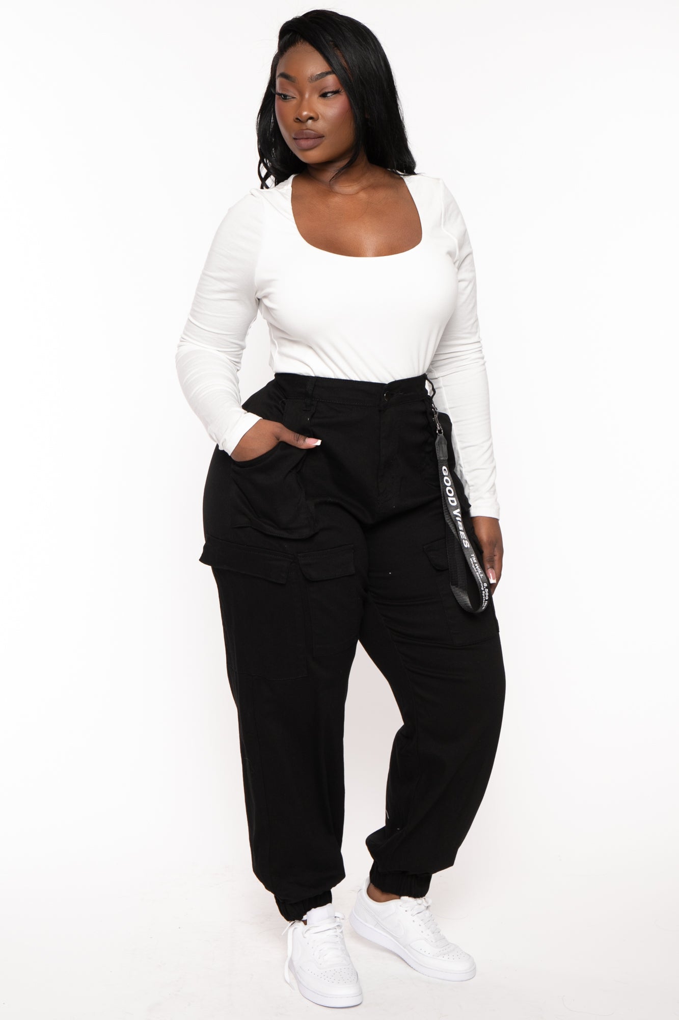 Joggers plus size with pockets new arrivals