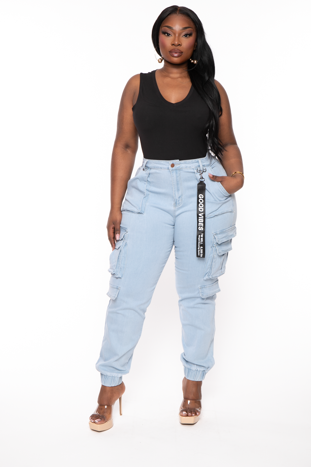 Plus size 2025 jean joggers