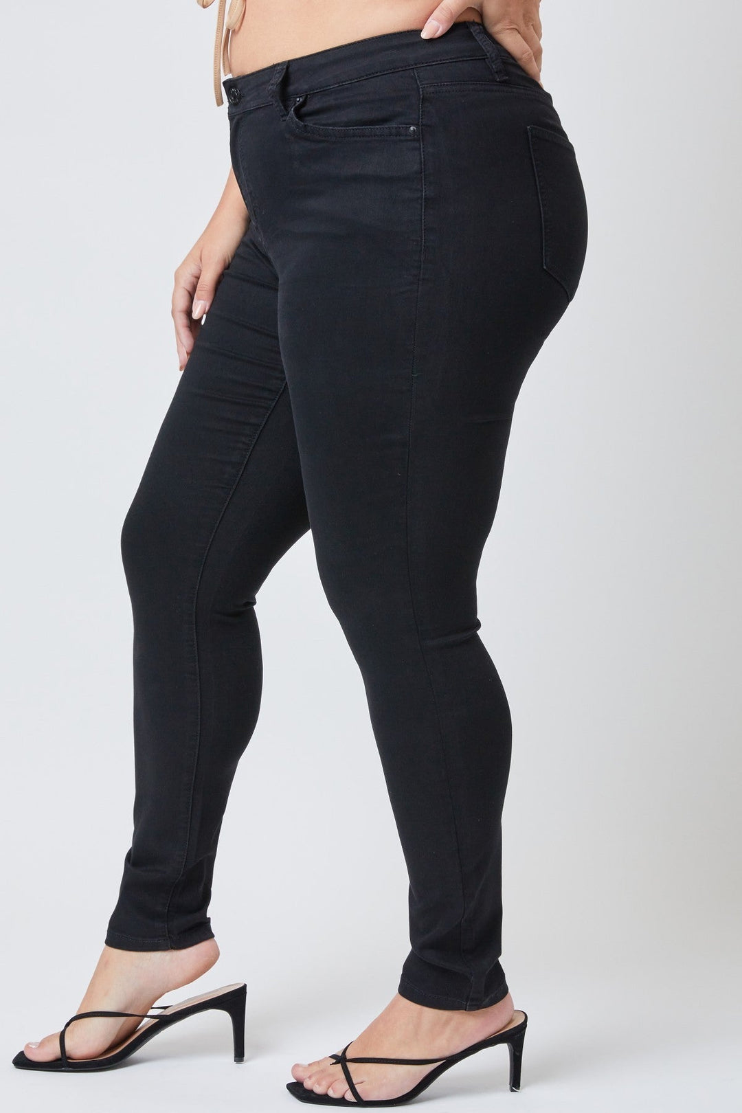 YMI Jeans Plus Size Hyper Denim Skinny Jean - Dark Indigo