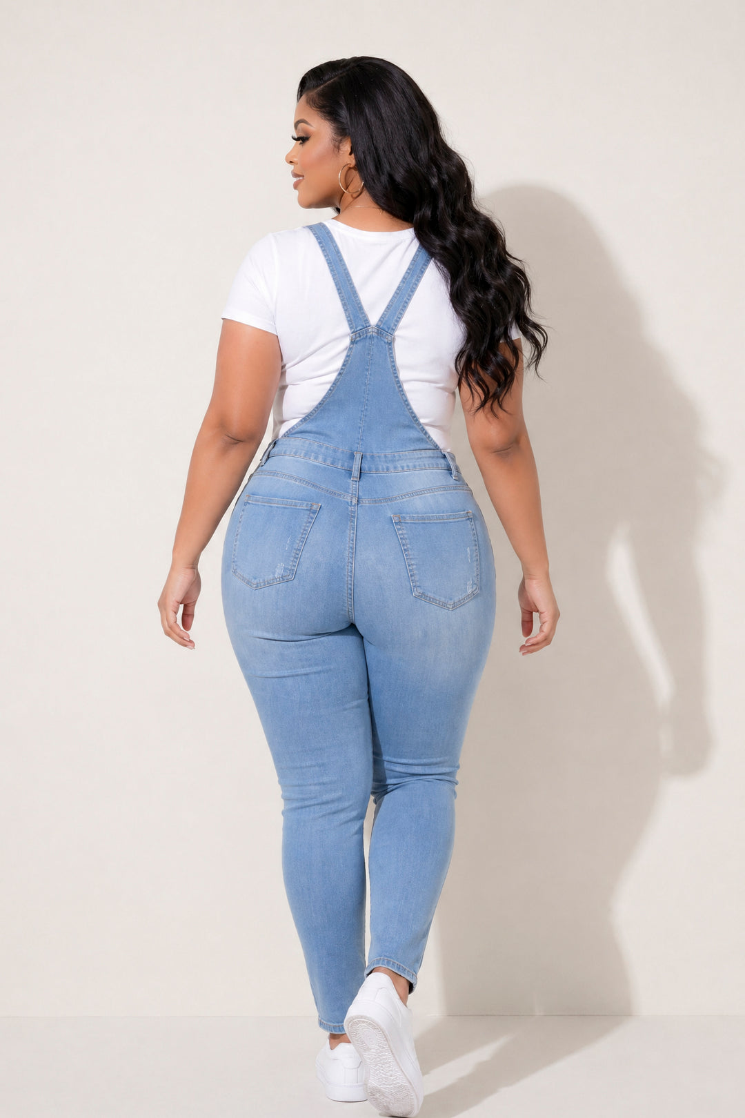 Wax Jean Jeans Plus Size Kai Denim Overalls -  Light Wash