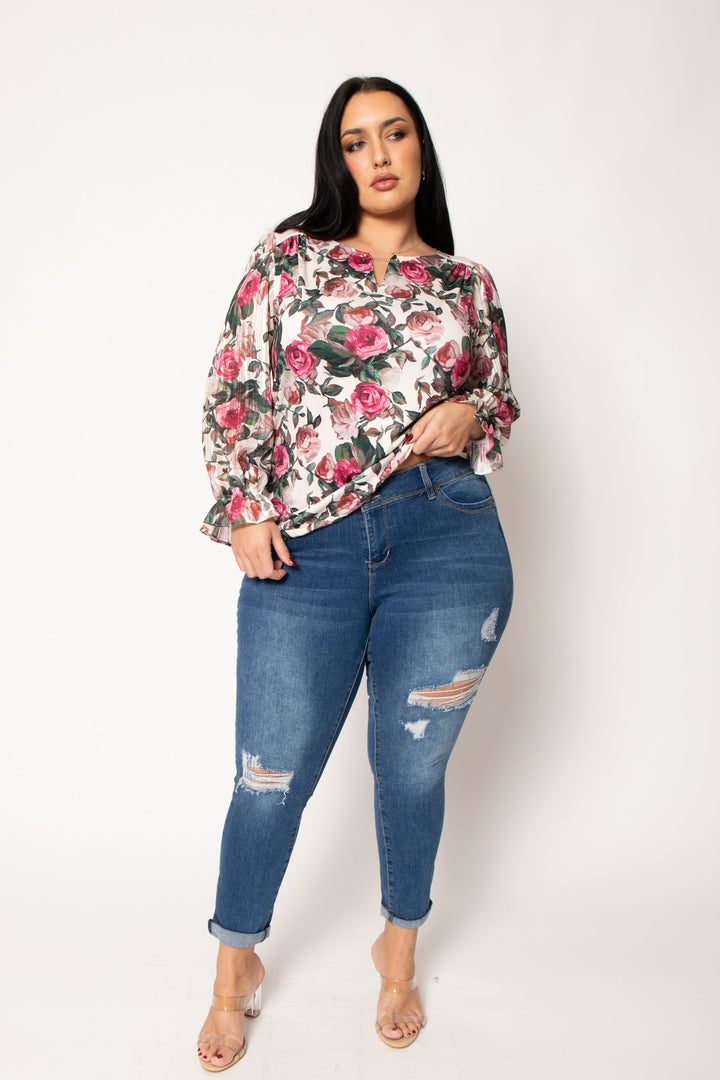 YMI Jeans Plus Size Rogue Distress Jeans - Medium Wash