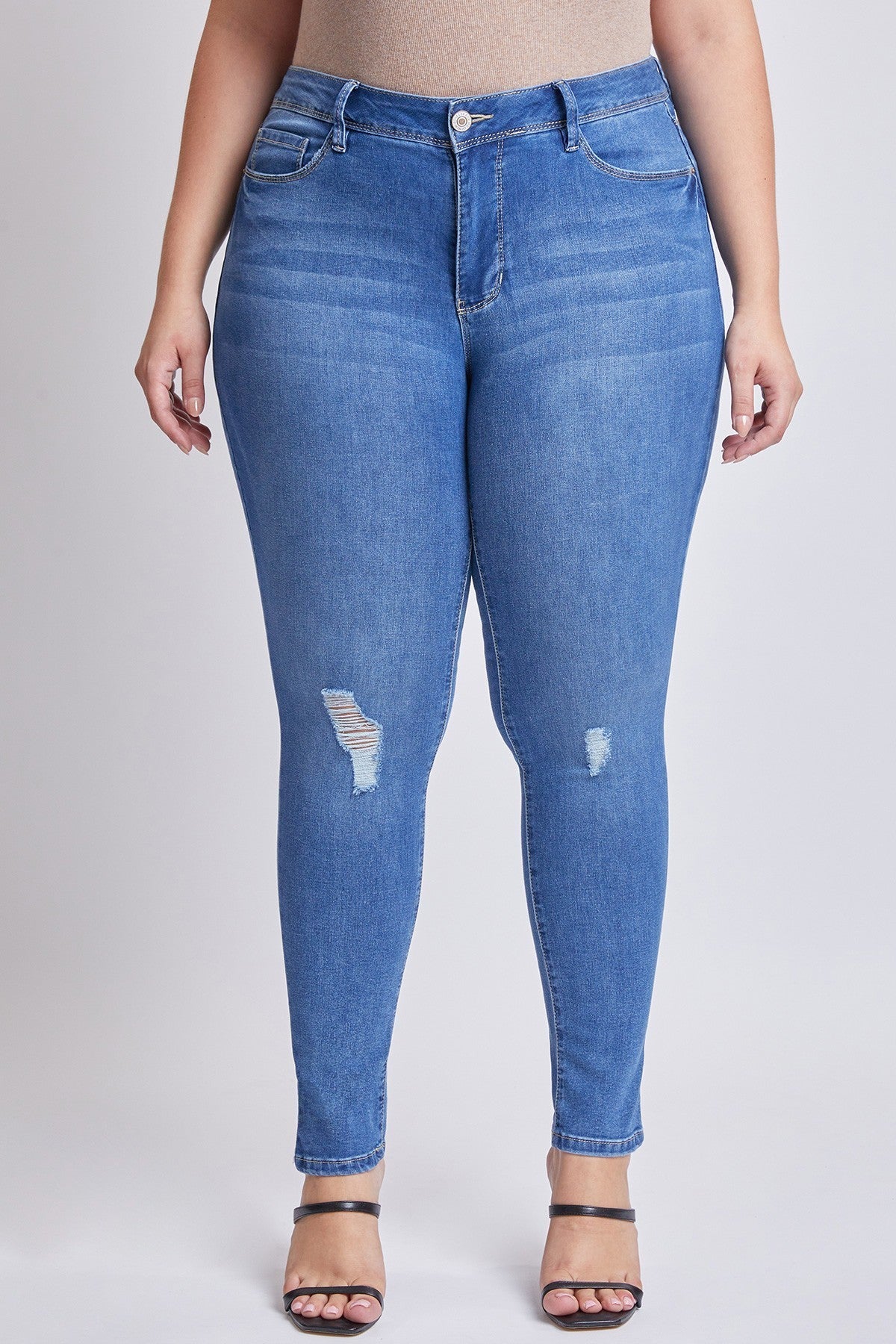 Women's plus size ripped skinny shops jeans