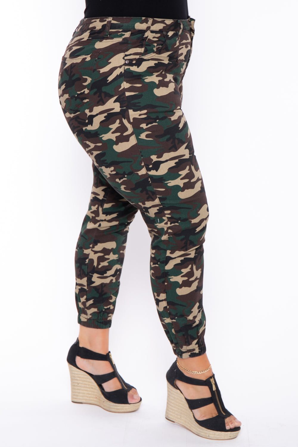 DIAMANTE Jeans Plus Size Sera Jogger Jeans- Camo