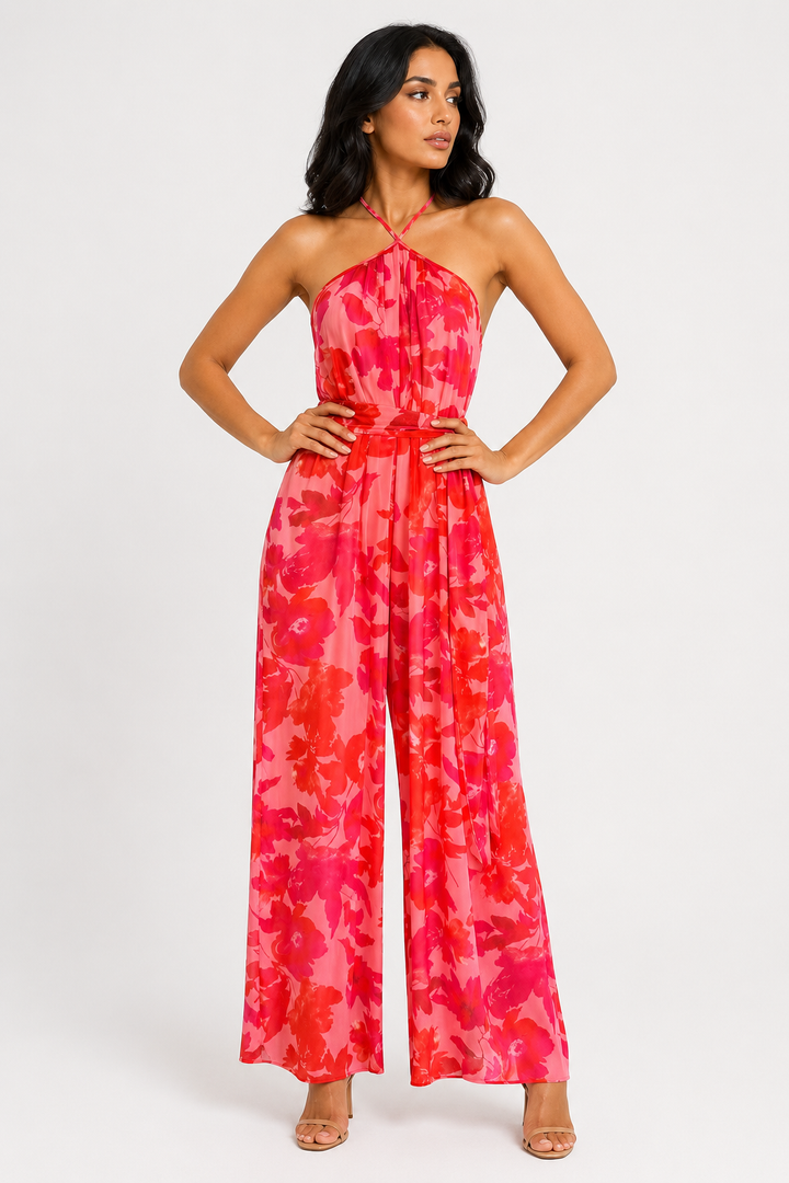 zah Jumpsuits and Rompers Coral Bloom Jumpsuit - Pink