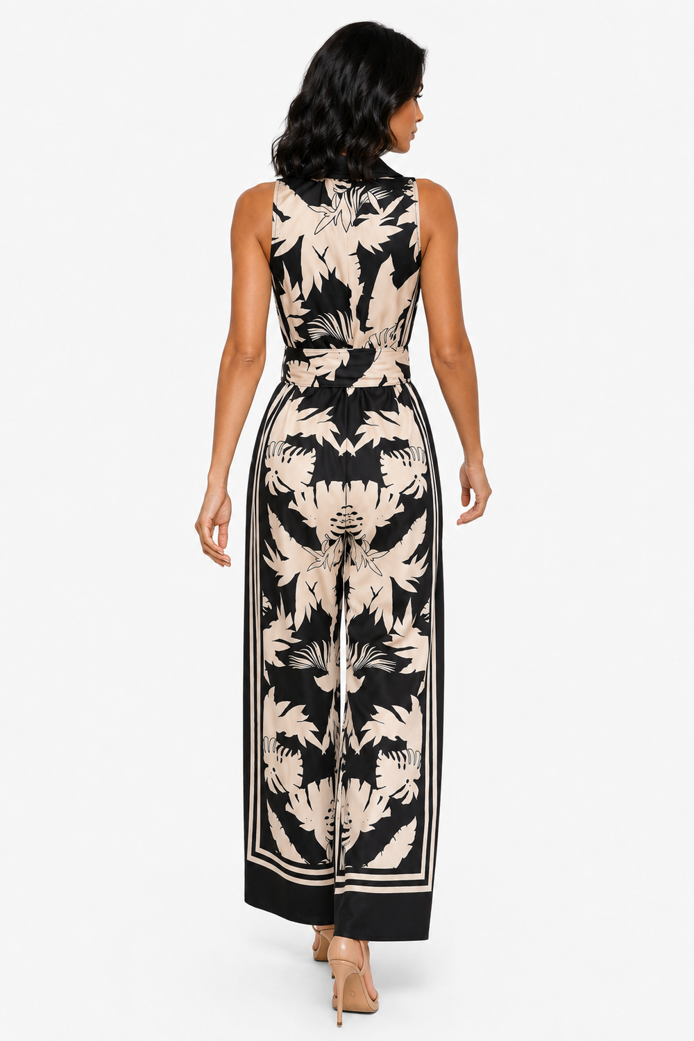 zah Jumpsuits and Rompers Mykonos Muse Satin Jumpsuit - Black