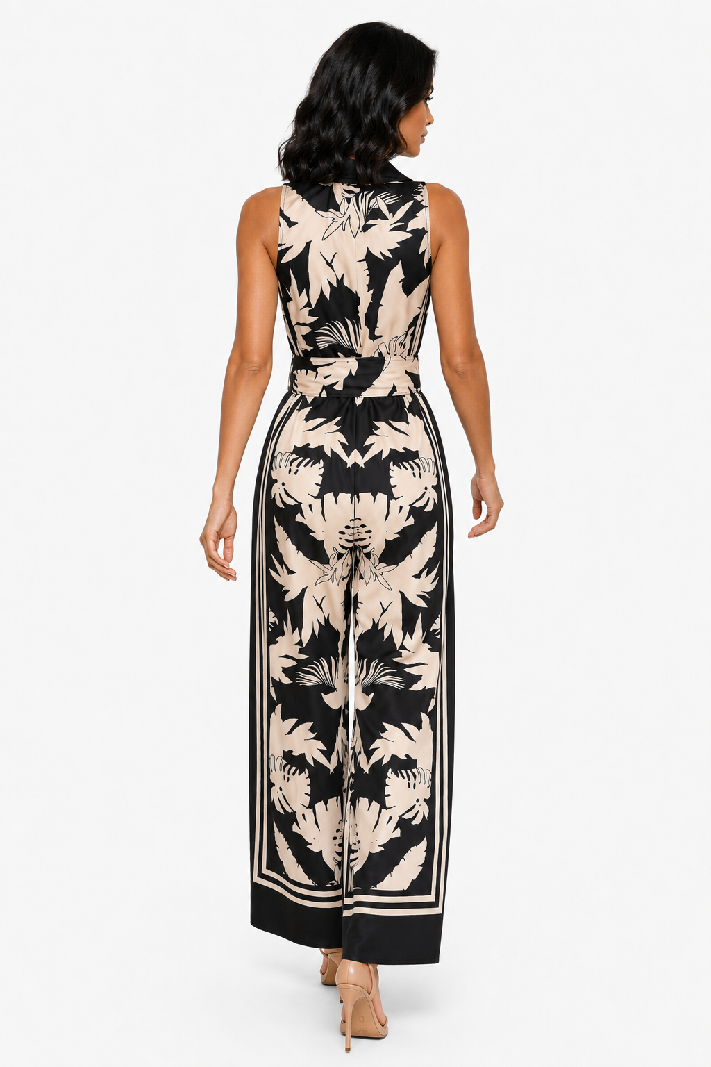 zah Jumpsuits and Rompers Mykonos Muse Satin Jumpsuit - Black