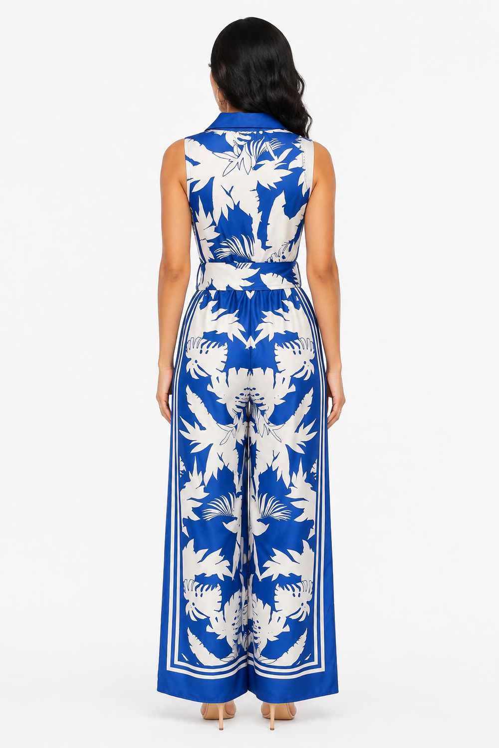 zah Jumpsuits and Rompers Mykonos Muse Satin Jumpsuit - Royal
