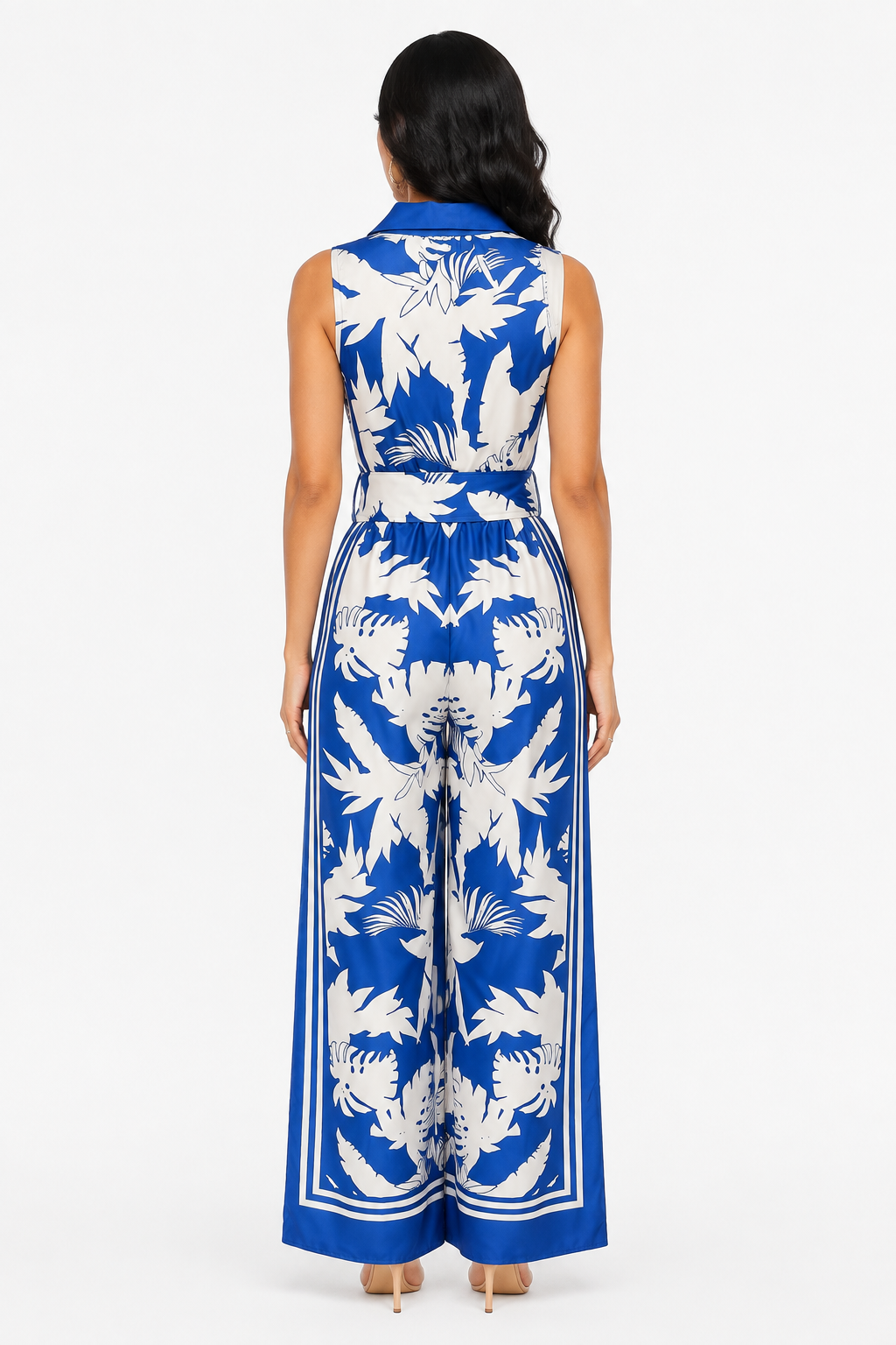 zah Jumpsuits and Rompers Mykonos Muse Satin Jumpsuit - Royal