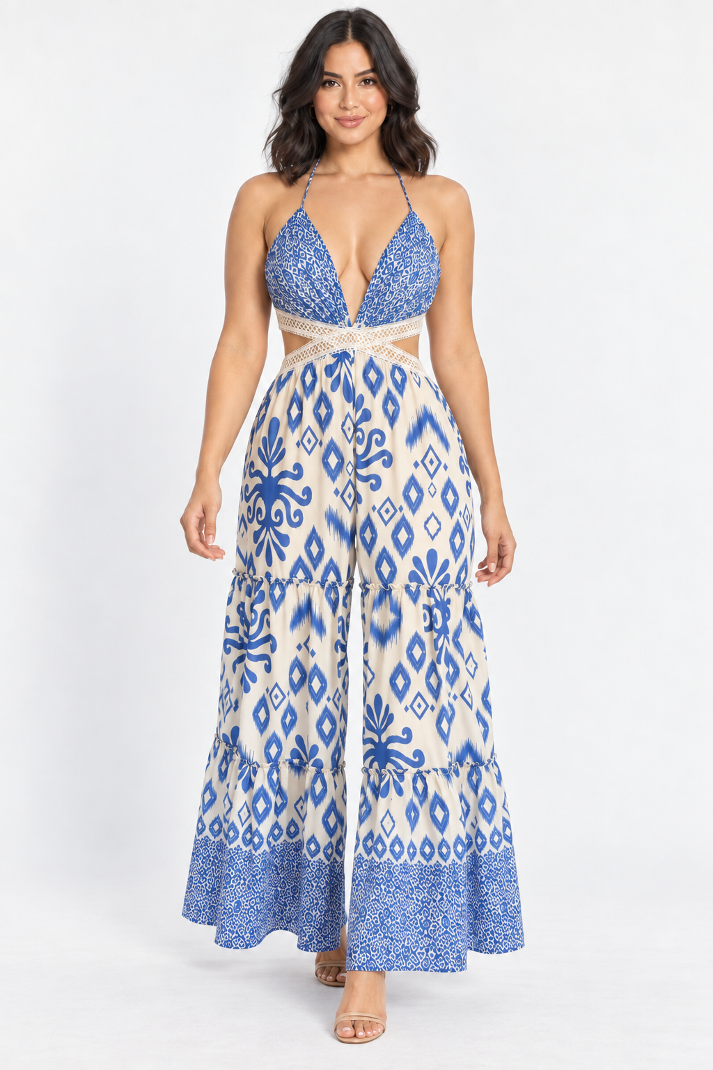 zah Jumpsuits and Rompers Naya Crochet Jumpsuit - Light Blue