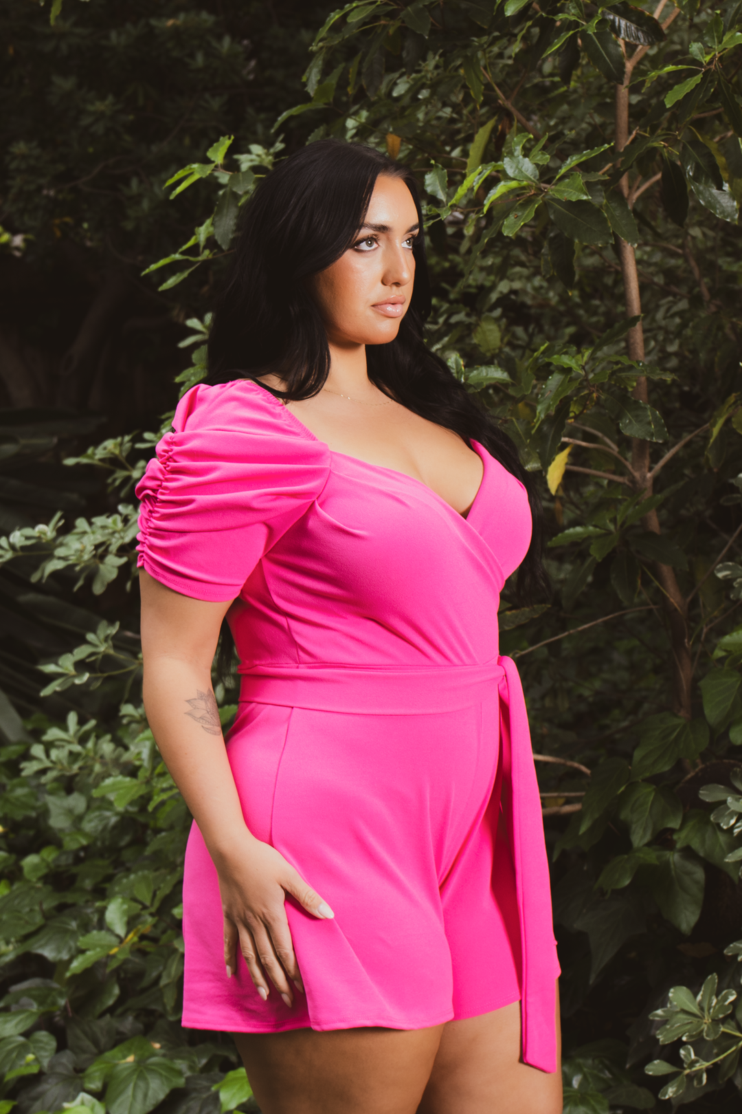 Blue Leopard Jumpsuits and Rompers Plus Size  Allure Romper  Romper - Fuchsia