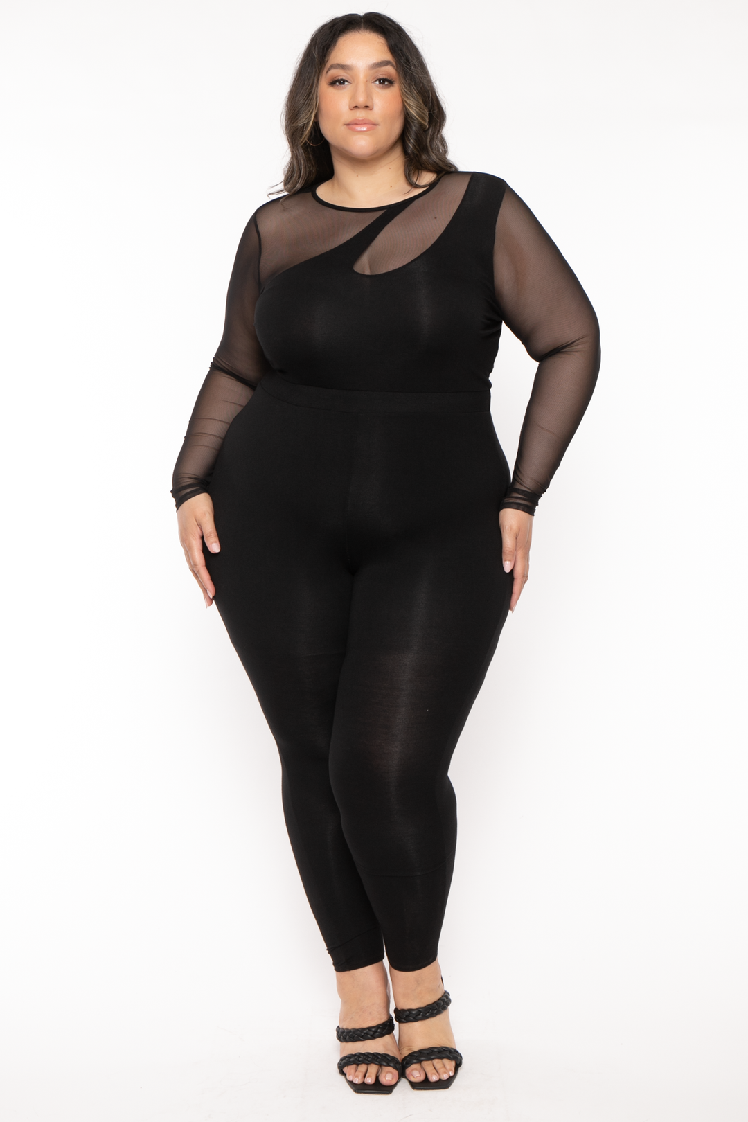 Curvy Sense Jumpsuits and Rompers Plus Size Arica Asymmetric Jumpsuit - Black