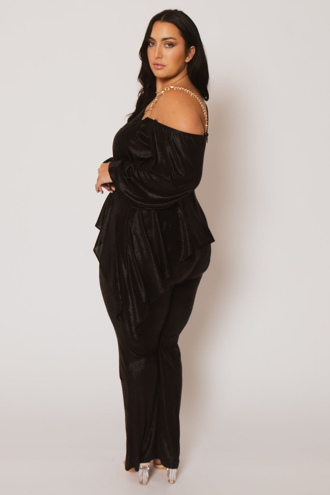 SYMPHONY Jumpsuits and Rompers Plus Size Ariella Chain Jumpsuit - Black