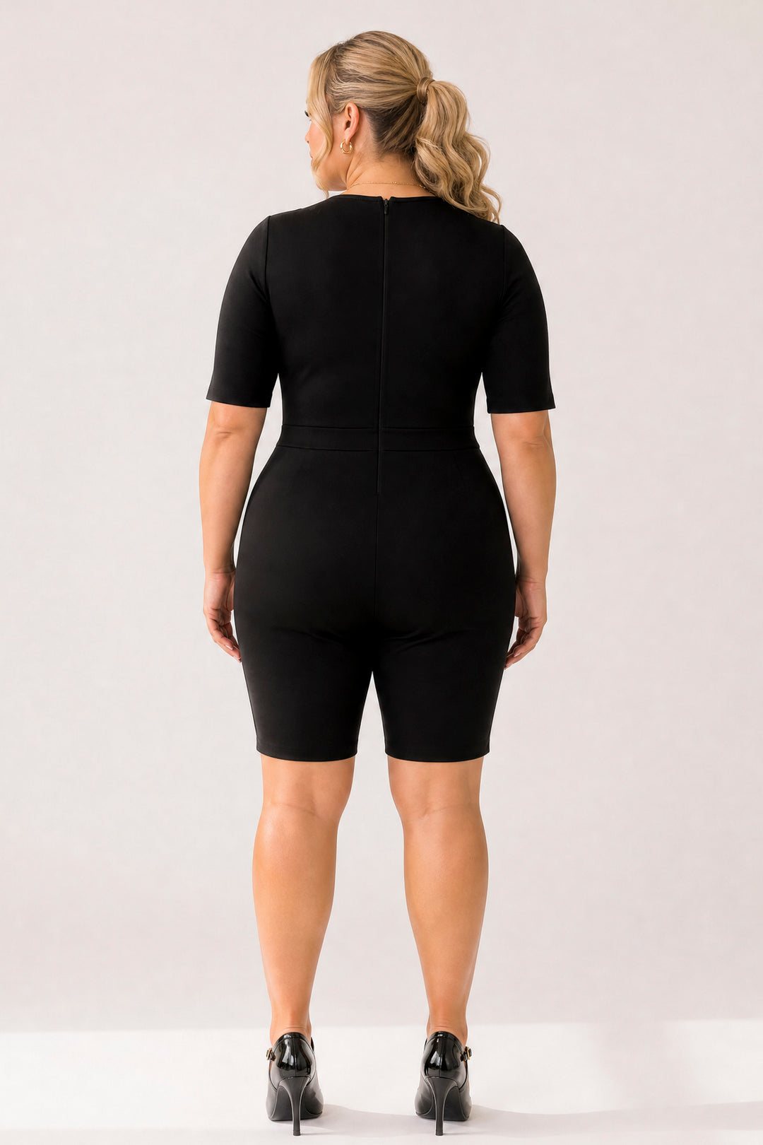 Curvy Sense Inc. Jumpsuits and Rompers Plus Size Blaire City Romper - Black