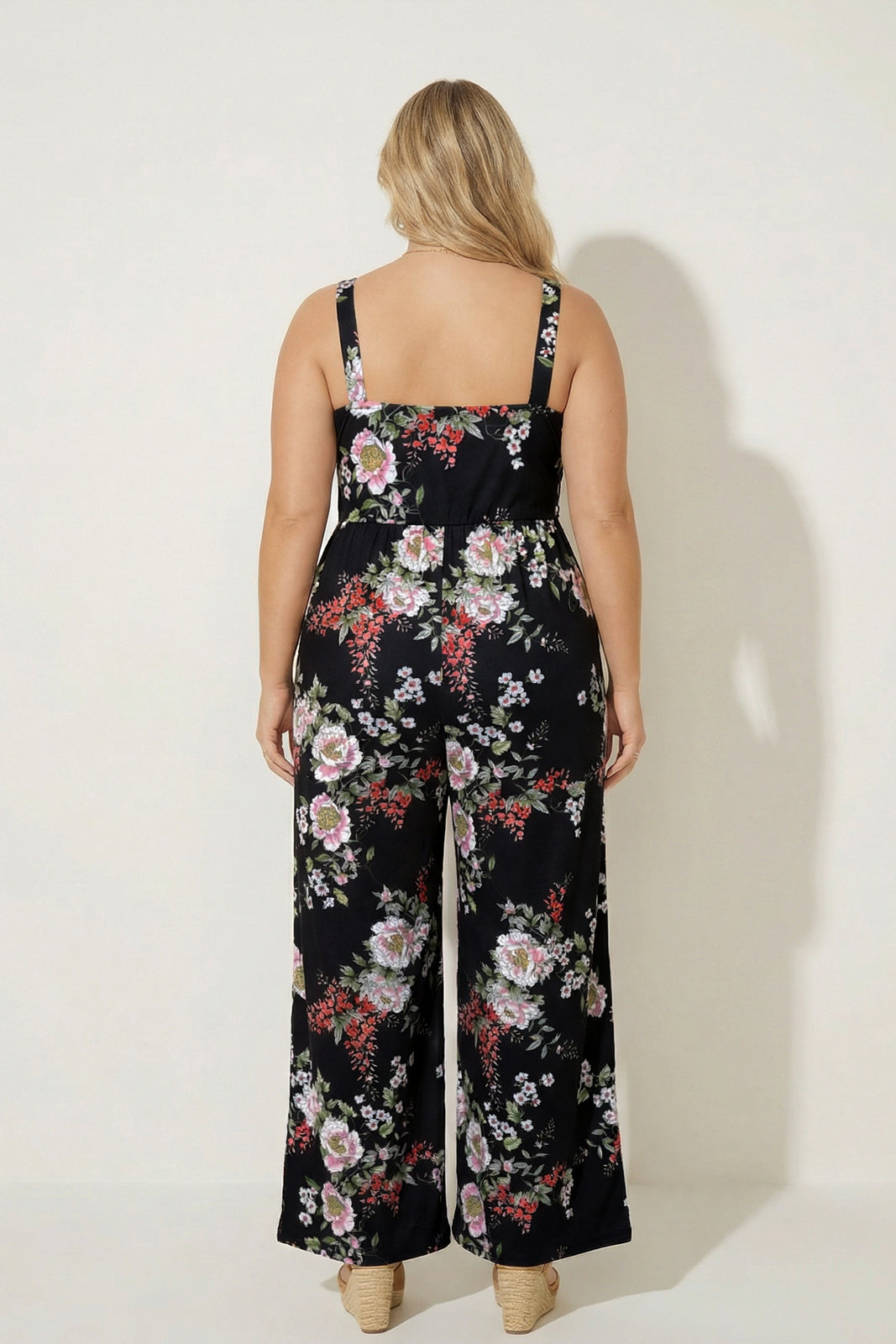 Curvy Sense Inc. Jumpsuits and Rompers Plus Size Bloom Escape Jumpsuit - Black