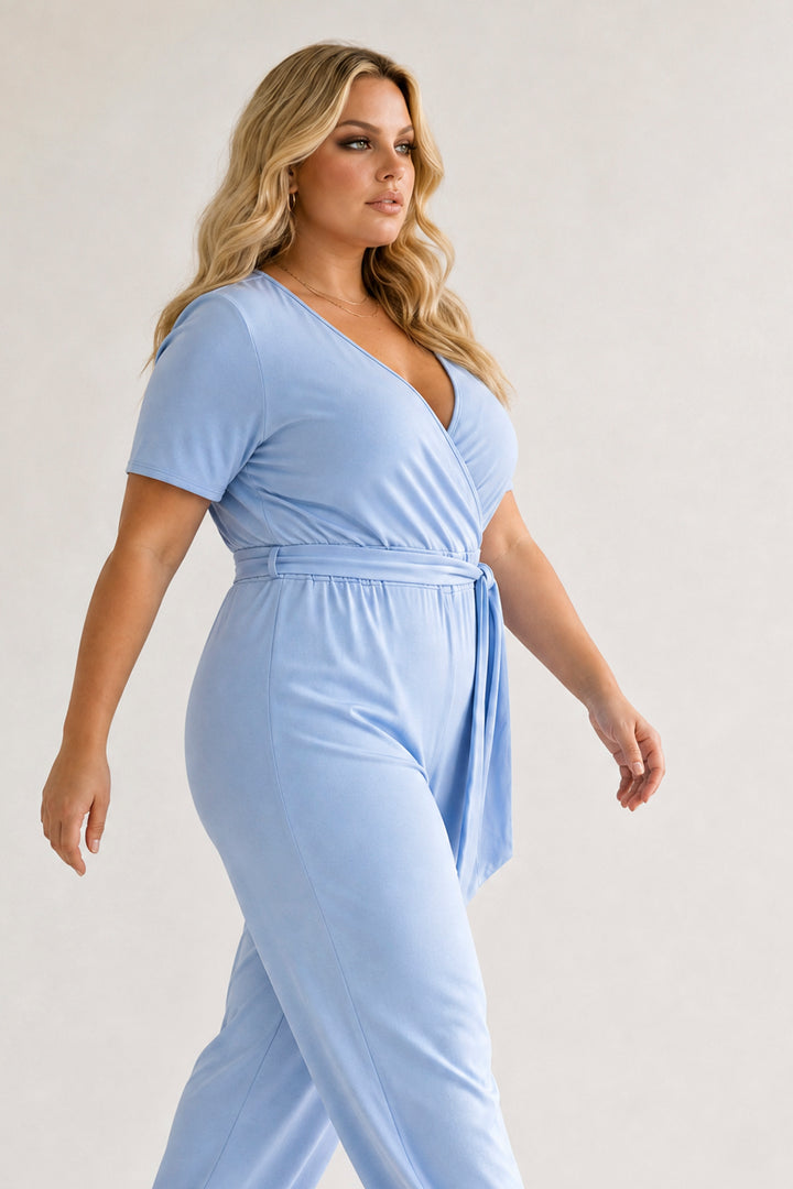 Curvy Sense Inc. Jumpsuits and Rompers Plus Size Captivating Jumpsuit - Blue