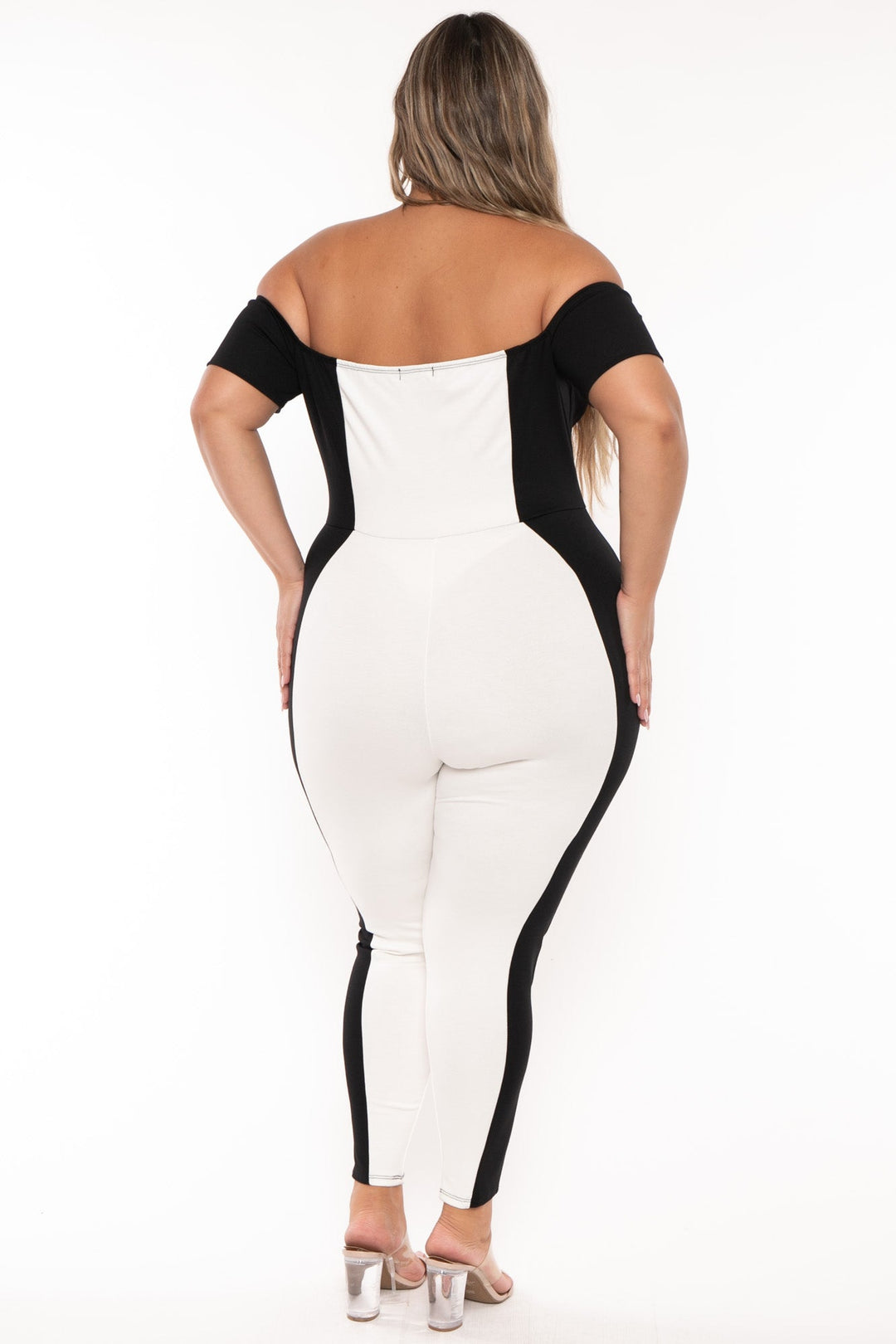 Curvy Sense Jumpsuits and Rompers Plus Size Celestielle  Illusion  Jumpsuit - Ivory