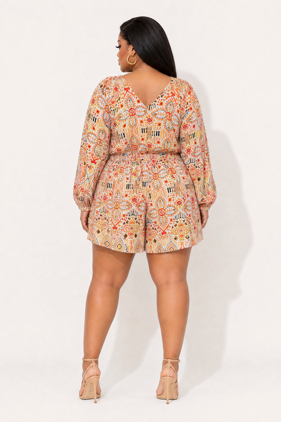 Oddi Jumpsuits and Rompers Plus Size  Elowen Breeze Romper - Orange
