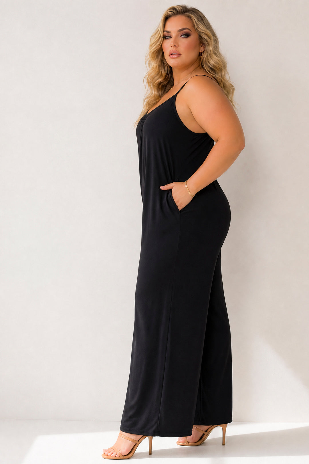 Curvy Sense Inc. Jumpsuits and Rompers Plus Size Endless Ease Jumpsuit - Black