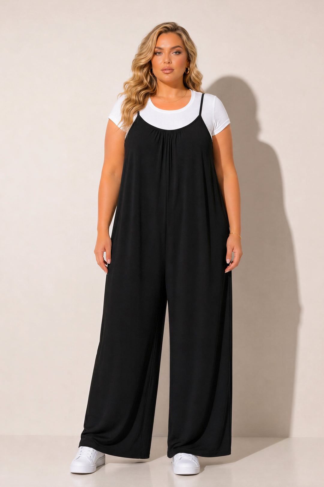 Curvy Sense Inc. Jumpsuits and Rompers Plus Size Endless Ease Jumpsuit - Black
