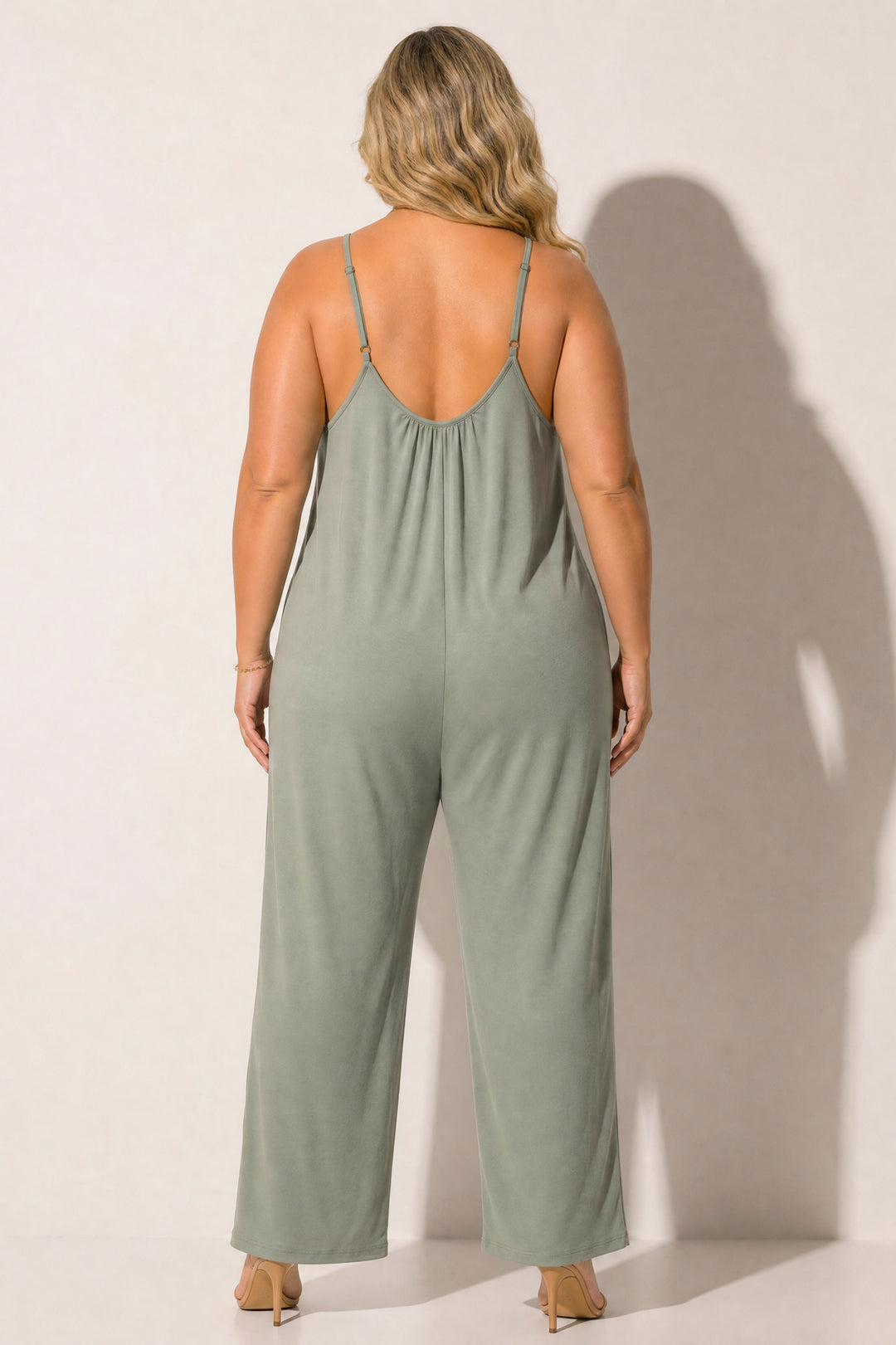 Curvy Sense Inc. Jumpsuits and Rompers Plus Size Endless Ease Jumpsuit - Olive
