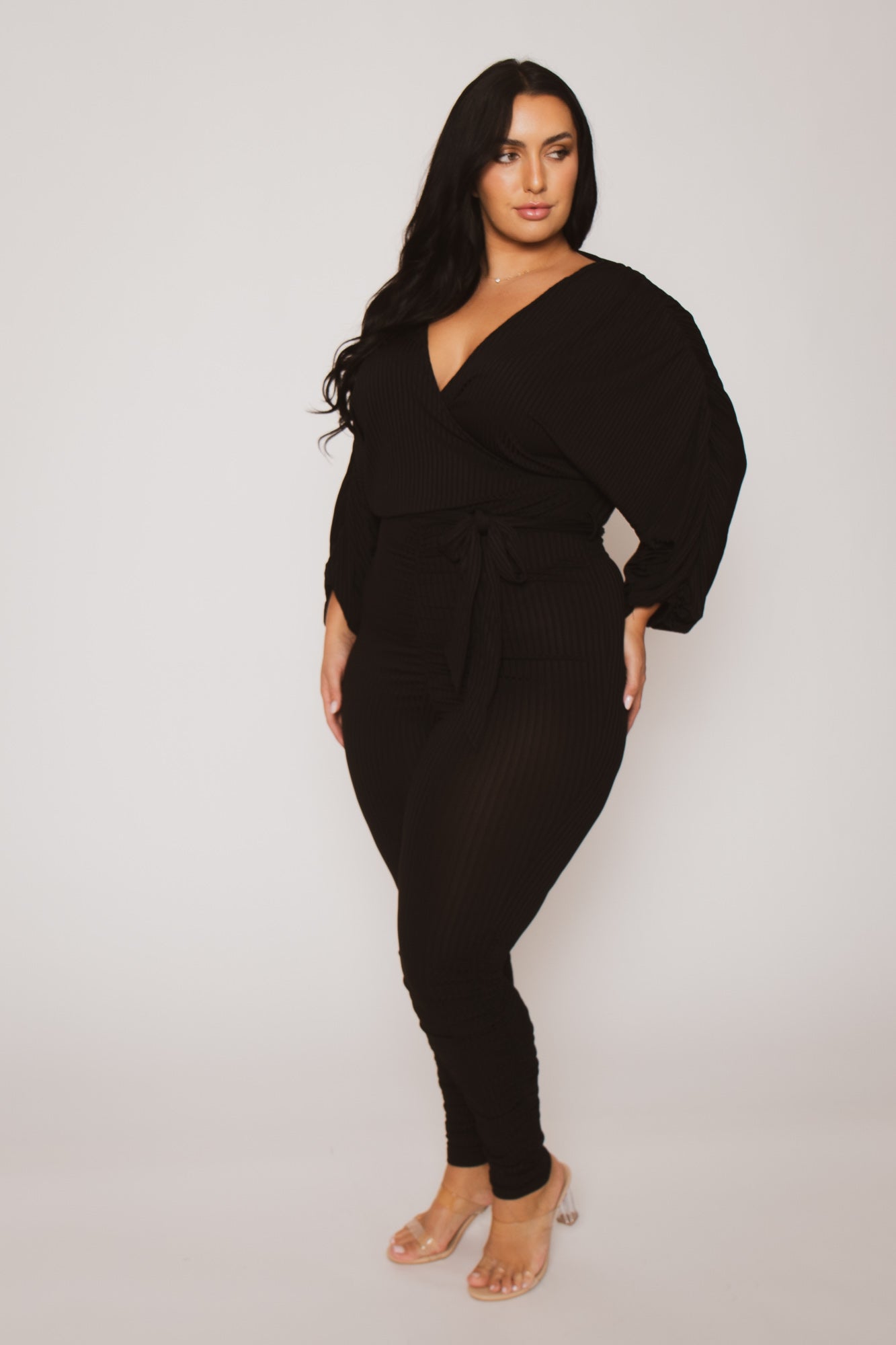 Women's Plus Size Estelle Jumpsuit - Black - Curvy Sense