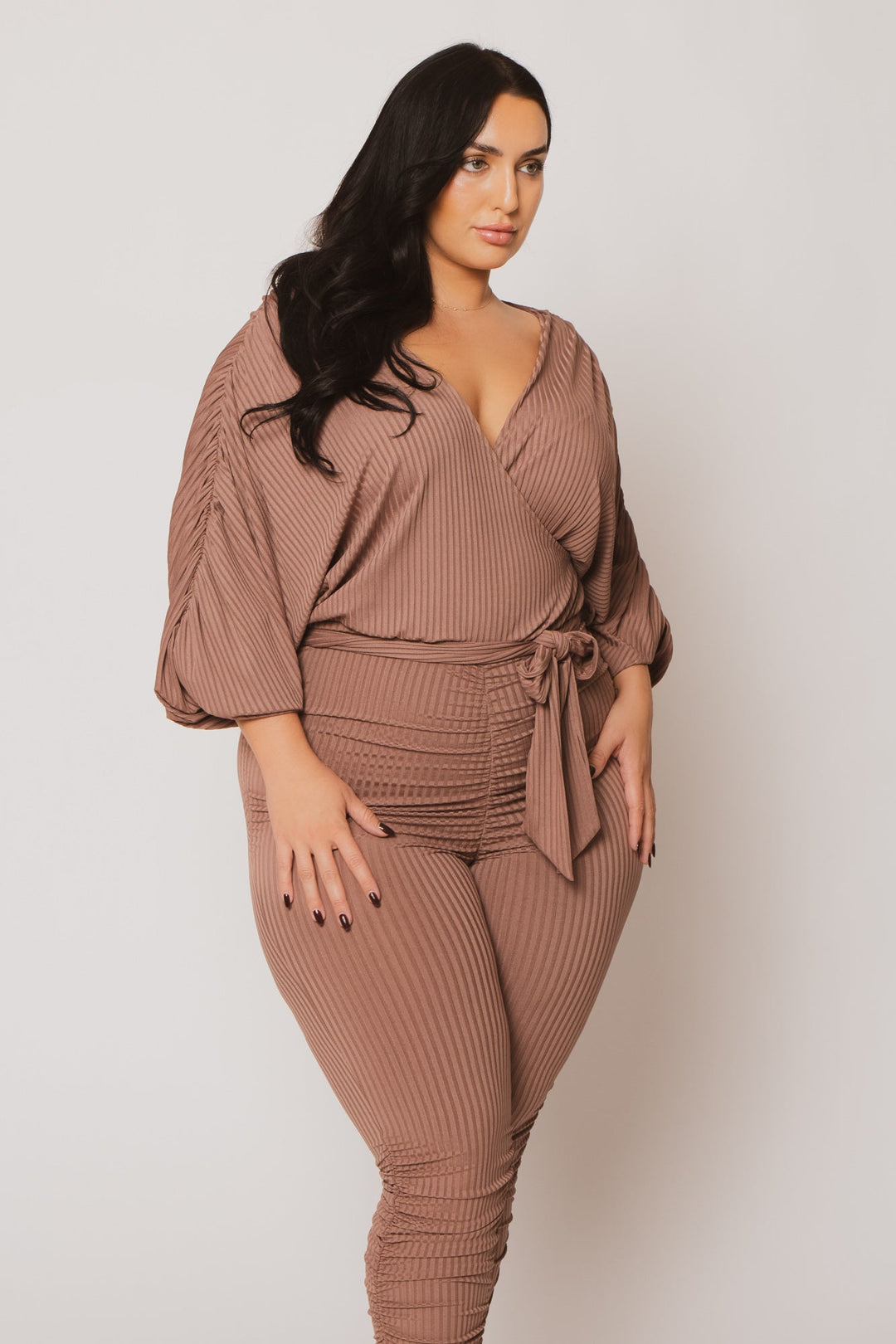 Gibiu Jumpsuits and Rompers Plus Size Estelle Jumpsuit - Mocha
