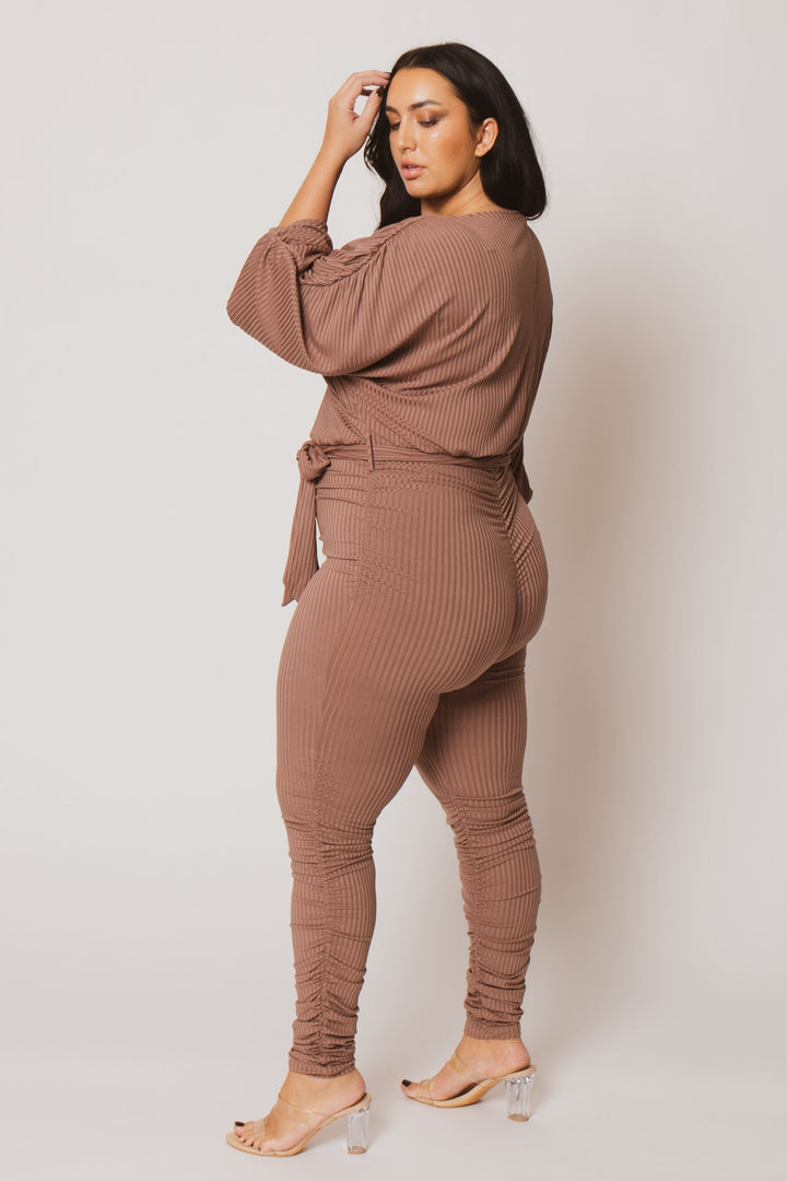 Gibiu Jumpsuits and Rompers Plus Size Estelle Jumpsuit - Mocha